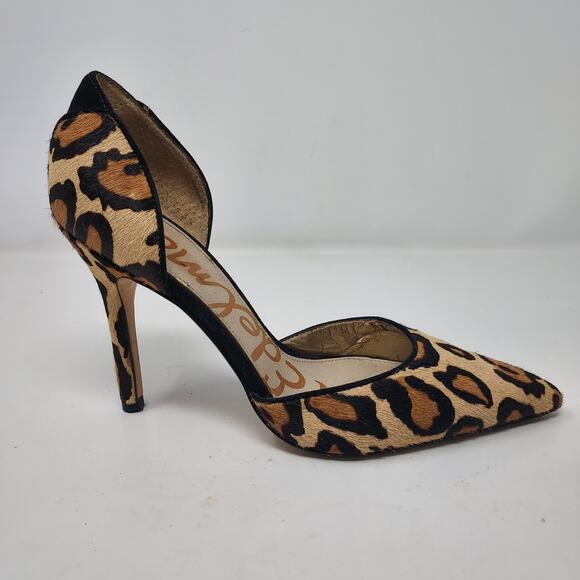 Sam Edelman "Delilah" Pointed Toe Cheetah Stiletto Heels Size 6 - Picture 4 of 8